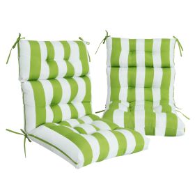 2 Pcs Set High Back Patio Chair Cushions, Tufted Rocking Chair Cushions, Adirondack Cushions for Garden Porch Home Office Chair Use,44'' x 22''x