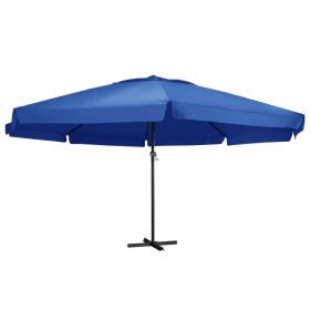Garden Parasol with Aluminum Pole 196.9" Azure Blue