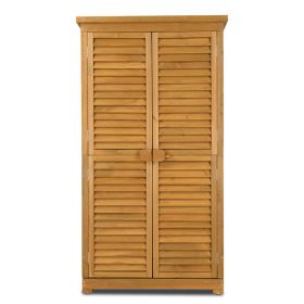 87*46.5*160cm Black Single Slope Top Fir Garden Storage Box Storage Room Yellow