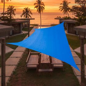 Artpuch Custom Size Sky Blue Sun Shade Sail Triangle Canopy 185 GSM Durable Fabric UV Block Awning for Outdoor Patio Garden Backyard (Customized (Color: Sky Blue, size: 08'x18')