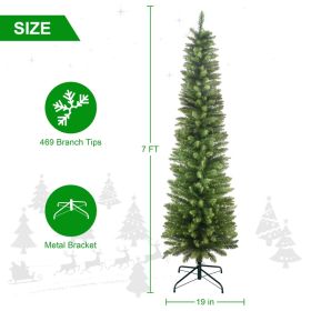 PVC, Christmas Tree, Christmas Decorations, Green (Option: 7ft)